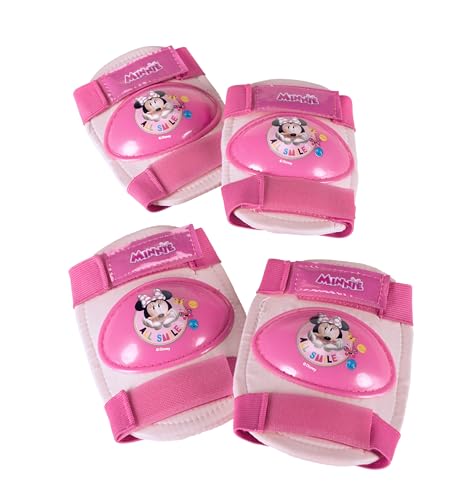 Image of Minnie Mouse Junior Skates Includes Knee and Elbow Pads, Size Adjustable Design for Growing Feet