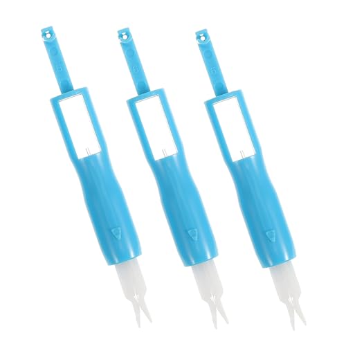 Uonlytech 3Pcs Needle Threading Tool for Sewing Machines Durable Automatic Inserter with Easy Use Design Compatible with Household Multi Functional Sewing Machines Blue