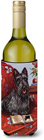 Caroline's Treasures PPP3179LITERK Scottie Lil Einstein Wine Bottle Hugger Bottle Cooler Sleeve Hugger Machine Washable Collapsible Insulator Beverage Insulated Holder image 2