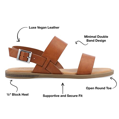 Journee Collection Women's Lavine Multi Strap Flat Sandals2