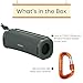 Sony ULT Field 1 Bluetooth Wireless Portable Speaker with Echo Canceling Technology (Forest Gray) Bundle with 12kN Heavy Duty Carabiner with Locking Clip (Orange) (2 Items)