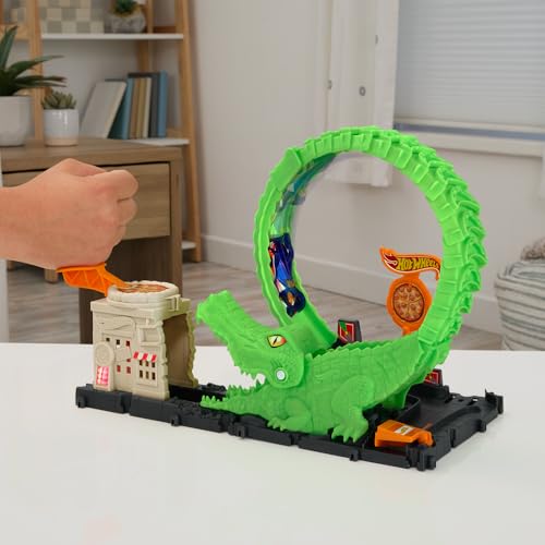 Hot Wheels City Pista de Brinquedo Nemesis Crocodilo