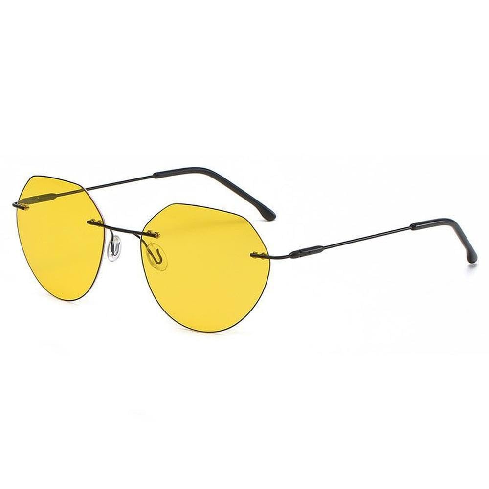 Gafas de sol sin montura para conducir de noche, gafas de sol de moda para hombres y mujeres, gafas de sol fotocromáticas para conducir para hombres y mujeres, UV400