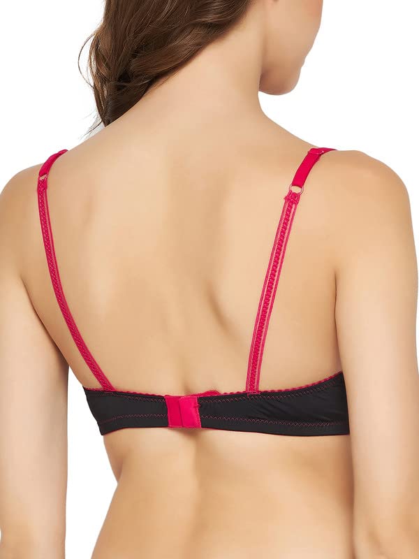Image of Clovia Women's Polyamide Solid Padded Full Cup Wire Free T-Shirt Bra - Dark Blue