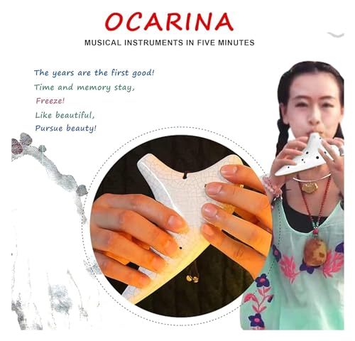 Gtefsws Ocarinas Ocarina Handmade 12-Hole Ceramic Ocarina Professional Playing Instrument Suitable thumb #4