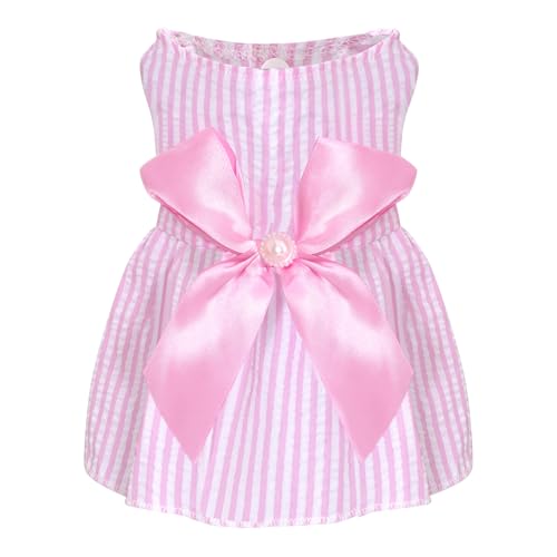 choyaxo Dog Bowknot Dresses Pet Skirts Princess Dress for Girl Puppy