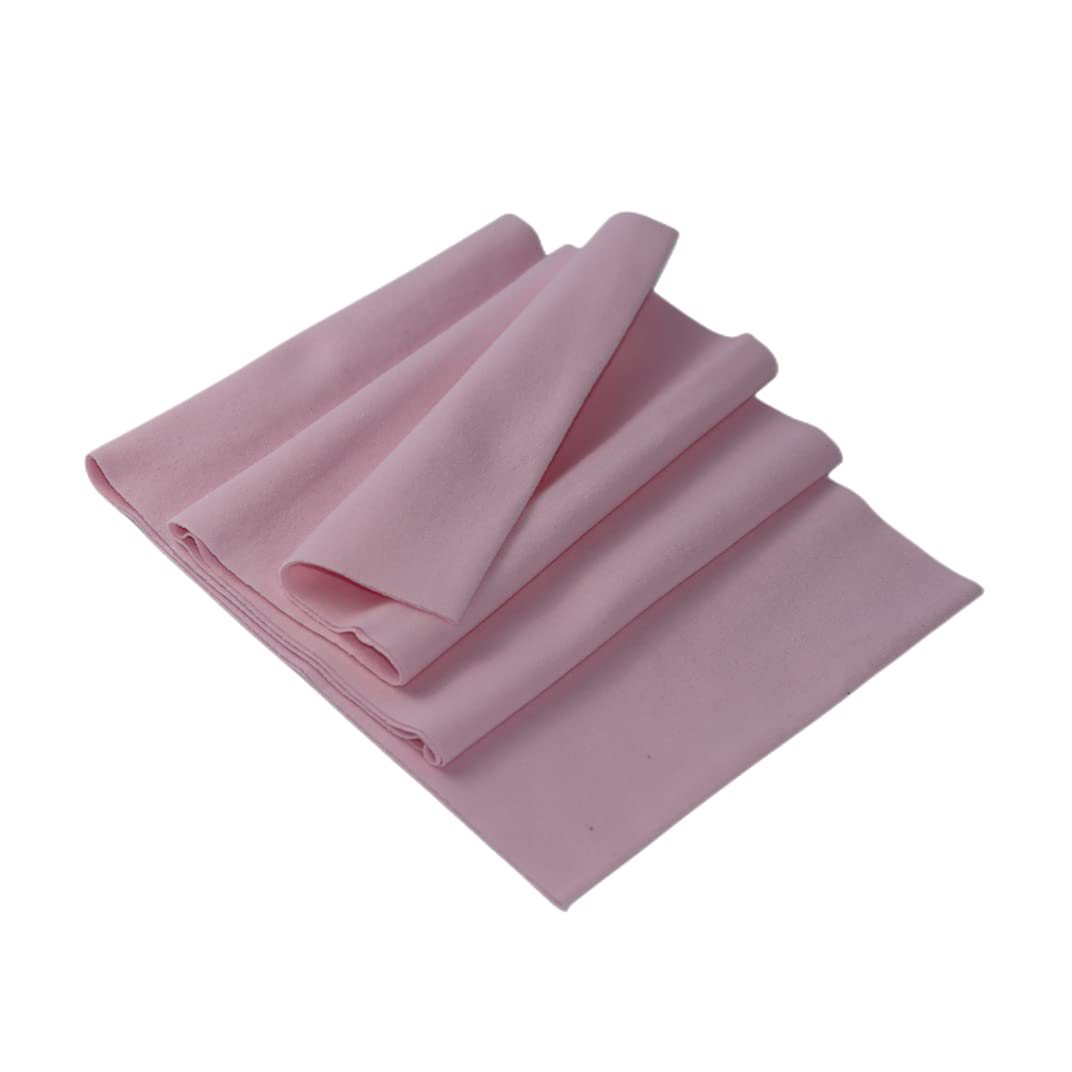 TinaKim 1x1 Thin Ribbing Fabric, for Cuffs Neckline Trim Material, Summer T-Shirt Sewing (2 Light Pink, 63x8in)