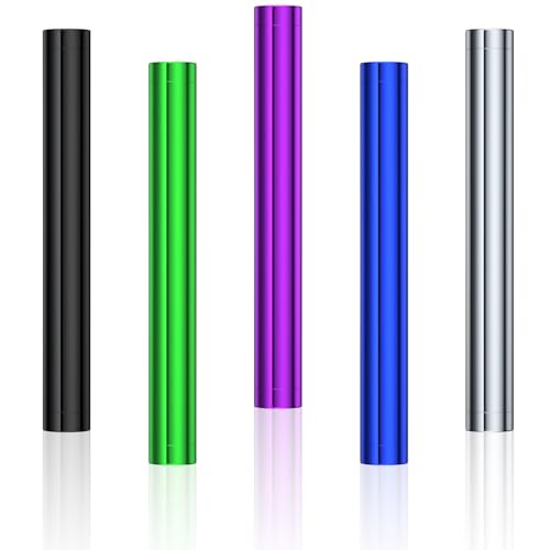 KIMCC Metal Tube Container Vials 5 Pack Premium Aluminum Waterproof Storage Joint Holder Case Portable Travel Box Fis King Size Cones