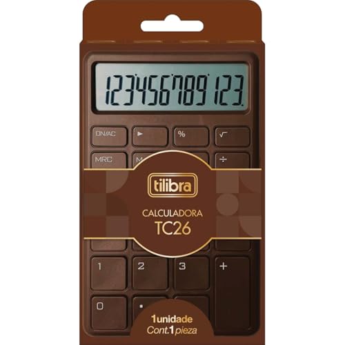 Tilibra - Calculadora de Mesa TC26 Chocolate