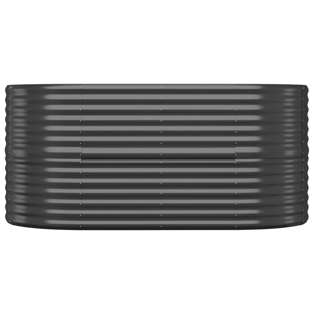 Jardinière Acier Enduit Poudre WIFESE - 544x100x36cm Anthracite - Pour Balcon, Potager, Fleurs