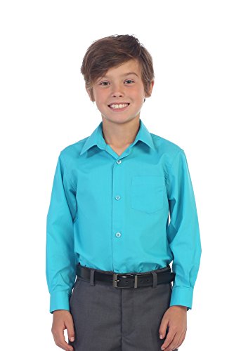 Image of Gioberti Boys Long Sleeve Solid Dress Shirt
