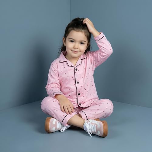 Image of CLAP Kids Cotton Printed Full Sleeves Night Suit