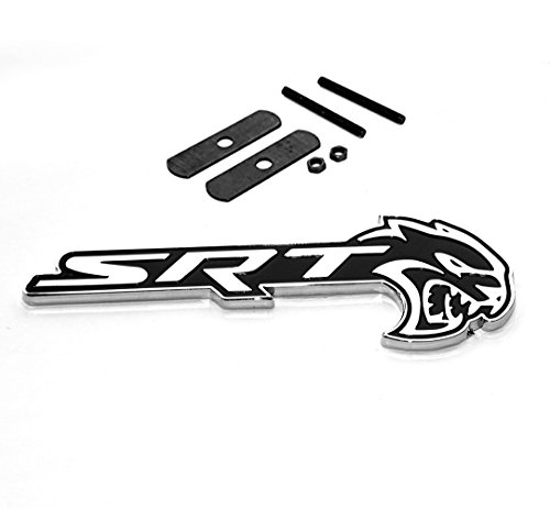 1pc OEM Grille Hellcat Emblem Badge 3D for Challenger Charger Chrome Black