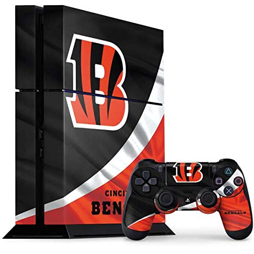 Skinit Decal Gaming Skin Compatible with PS4 Console and Controller Bundle - Officially Licensed NFL Cincinnati Bengals Design