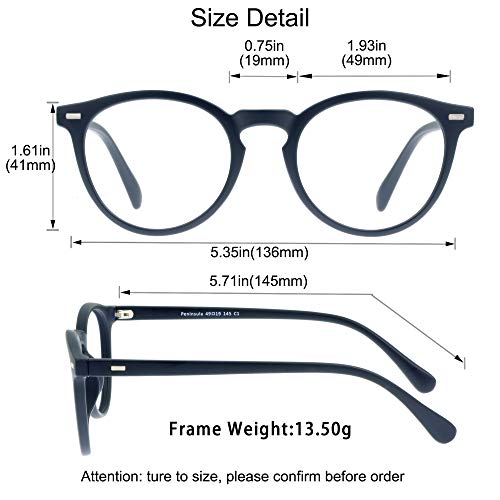 Image of YEIN 2 Pairs Of Bifocal Reading Glasses, Photochromic Gray Sunglasses, for Women /Men(Navy,0.00 /+1.25 Magnification)