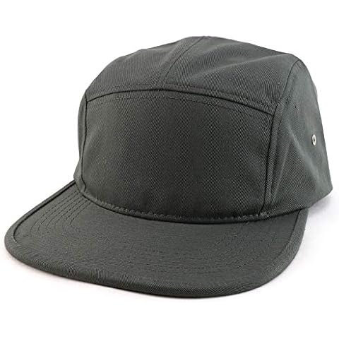 Trendy Apparel Shop XXL Oversized 5 Panel Cotton Bicycle Rider Cap - Dark Grey - 2XL Cover
