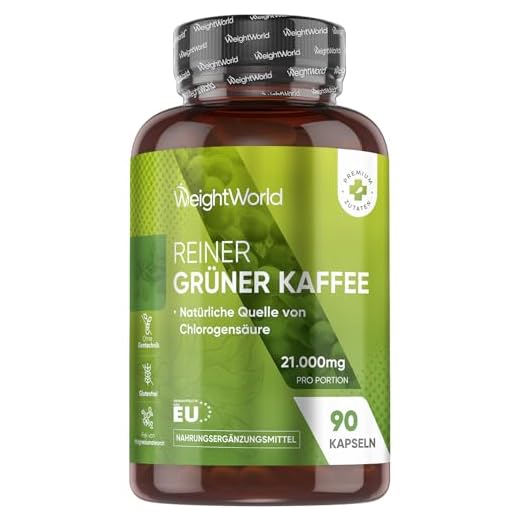 Grüner KaffeeTM Kapseln zum Abnehmen | Fettverbrennung anregen | Hochdosierter Grüner Kaffee | Natürliches Koffein für mehr Energie und Leistungsfähigkeit | Für Männer und Frauen