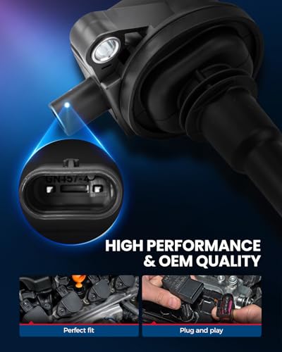Image of KAX Ignition Coils & Spark Plugs Set Fit for Ford F-150 2018-2020 5.0L, Mustang 2020-2021,2023 5.0L