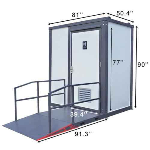 Image of Handicap-Accessible Portable Restroom for Disabled, Outdoor Mobile Toilet for Concerts, Conventions, Construction, Sporting Events