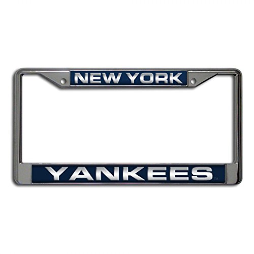 MLB New York Yankees Laser-Cut Chrome Auto License Plate Frame
