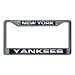 MLB New York Yankees Laser-Cut Chrome Auto License Plate Frame