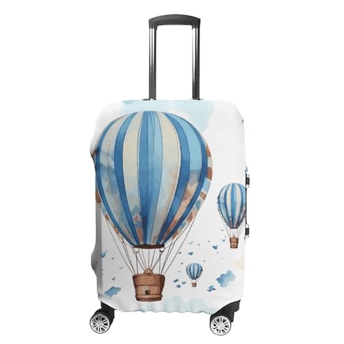Housse de bagage montgolfière bleue pour valise de 48,3-81,3 cm