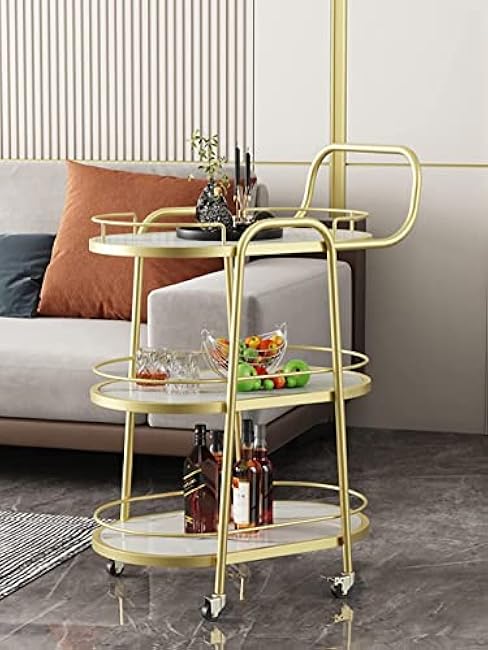Storage Rack On Wheels 3 Tier Dining Car Trolley with Wheels Mobile Hotel Restaurant Cake Delivery Car Iron Home Kitchen Storage Cart Rolling Storage Rack Bathroom-OW66wBaE