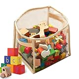 Bolsas de almacenamiento para juguetes - Cesta organizadora transparente engrosada, caja plegable de gran capacidad, diseño impermeable con asas, material plástico resistente | Funda portátil p