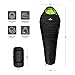 TETON Sports Leef Mummy Sleeping Bag - Lightweight Sleeping Bag for Backpacking, Camping, and Hiking - Cold-Weather Sleeping Bag - Camping Accessory with Drawstring Compression Sack - Short 0℉, Black