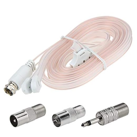 FM Dipole Antenna for Bose Wave Radio, Ancable 75 Ohm F Type Male FM Radio Antenna with Coax Adapter Compatible with Yamaha Pioneer Onkyo Indoor Radio Home Stereo Receiver Audio Home Theater Receiver