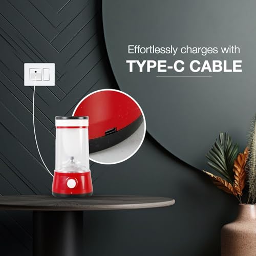 Image of Havells Acrylonitrile Butadiene Styrene 6W LED Lantern (Luminex), Red