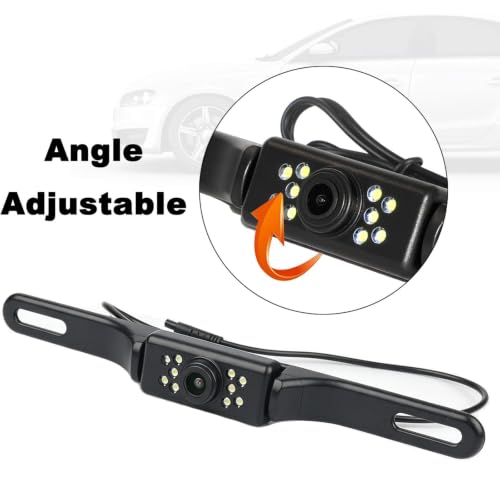 Image of 4.3 inch Car Backup Camera and Monitor Kit, Vehicle Rearview Mirror Monitor for Car Reverse Camera Waterproof Car Rear View Camera with 9 LED Night Vision (4.3 Black-B)