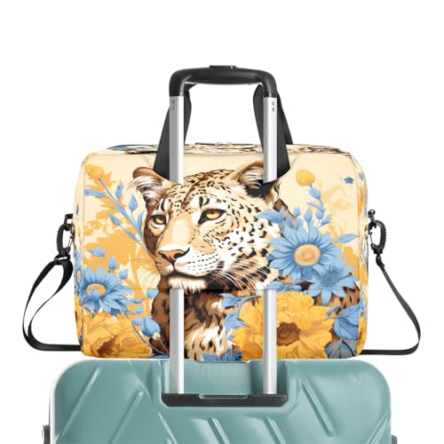 Maletín para laptop 15.6-16 pulgadas con diseño floral y leopardo miniatura 7