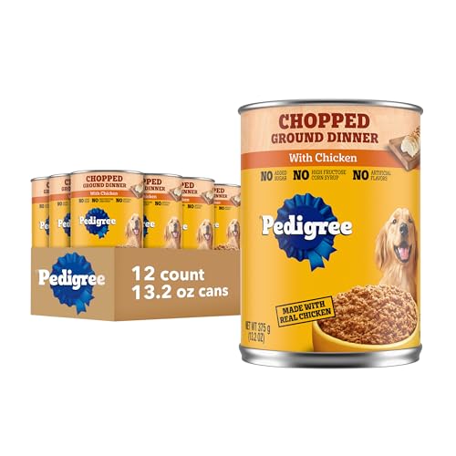 Pedigree Chopped Ground Dinner Adult Canned Soft Wet Dog Food Chi...