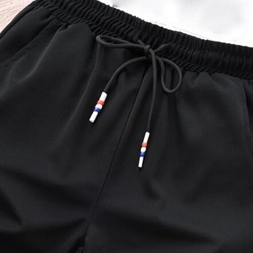 JEKE-DG Men's 3 Pack Casual Comfort Workout Shorts Breathable Gym Running Shorts Relaxed Fit Elastic Waist Summer Shorts3