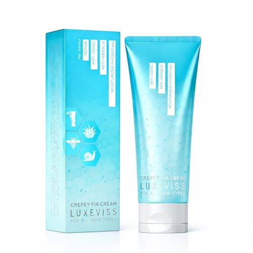 Leadyeah Advanced Crepey Skin Repair Cream – Anti Wrinkles for Crepey and Sagging Skin – Tightening-Looking Moisturizer for Face, Neck, Chest & Body – 100g