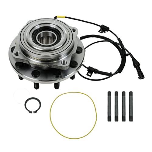 Image of TRQ 2 Piece Front Wheel Bearing & Hub Assembly Set 4WD Compatible with 2005-2010 Ford F-450 Super Duty F-550 Super Duty