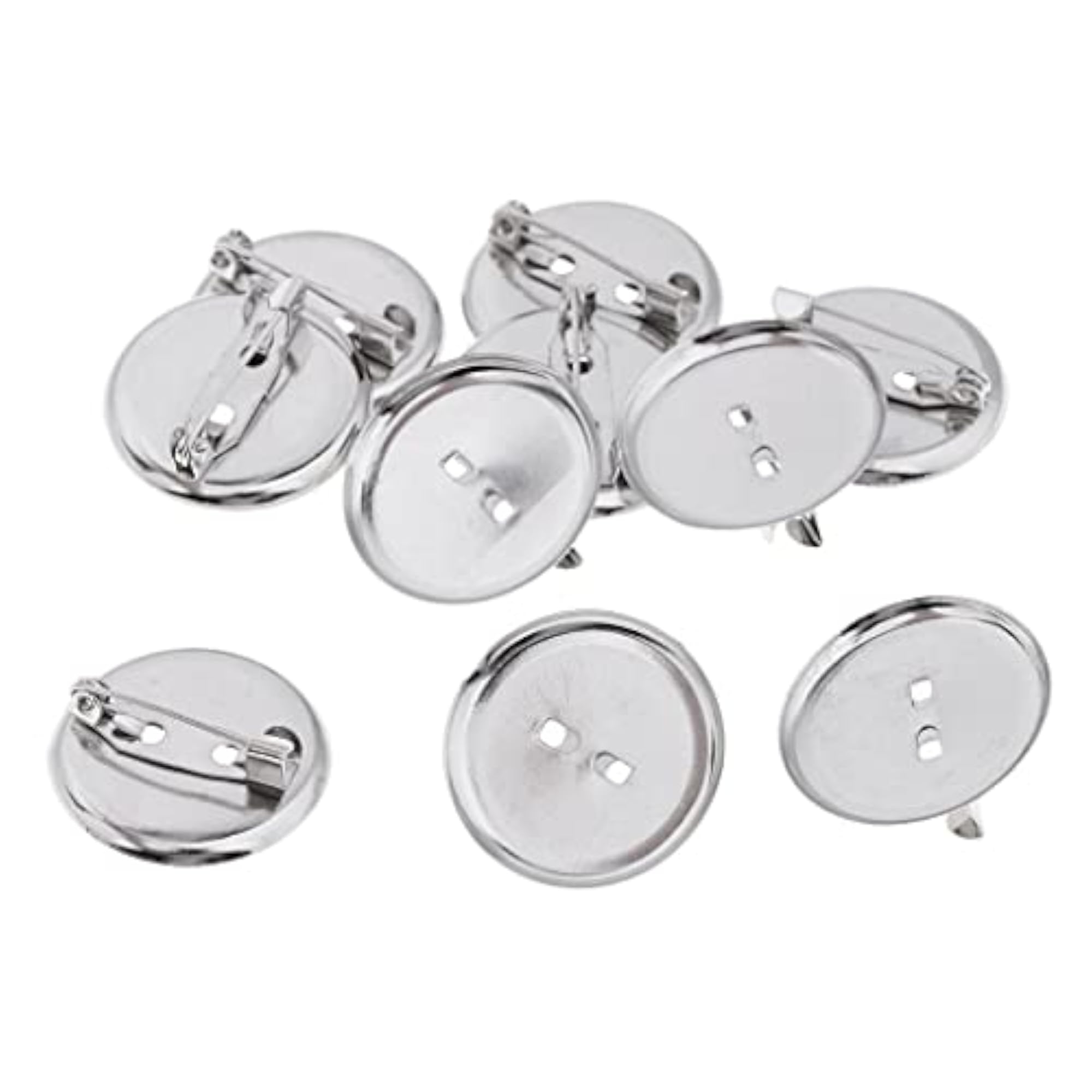 20 Pieces Brooch Blank Lapel Pin Badge Base