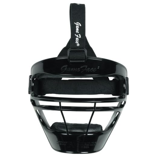 Markwort Game Face Sports Safety Mask, Black, Large