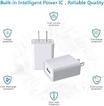 2-Pack 5V2A Prise d'alimentation Adaptateur - Blanc/Noir, 2pcs, 10W USB Bloc chargeur pour téléphones cellulaires, tablettes, écouteurs, banques de puissance, portables intelligents, jouets et plus d'electroniques Gadgets