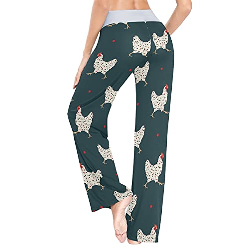 Vvfelixl Women's Pajama Pants Rooster Hens Sleepwear Lounge Pajama Bottoms Polka Dot Xs #TOP4