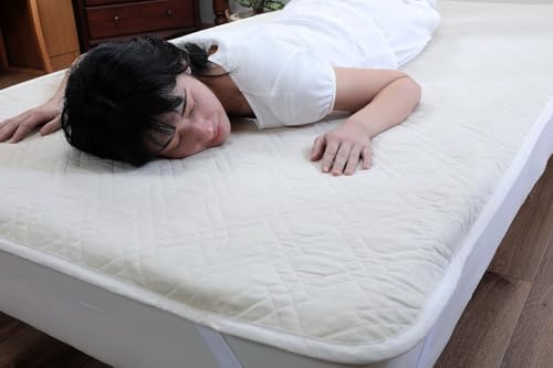 [自然派志向の方に オーガニックい草染め綿わた敷パッド シングルサイズ