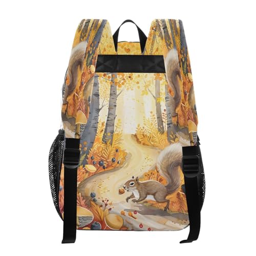 Squirrel Mushroom Clear Backpack Heavy Duty See Through Transparent PVC BookBag for Kids Boy Girl School Work3