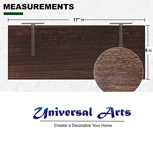 Image of Hamdan Collection Wood Shelves for Wall Storage, Wall Mounted Wooden Display Shelf for Bathroom Bedroom Living Room Hall Way Dining Room Kitchen Garage
