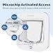 PetSafe Microchip Cat Door - Smart Programmable Collar Door with 4-Way Locking System, Energy Efficient Seal, Durable Plastic Flap & Low Battery Indicator - Battery Powered in & Out Freedom