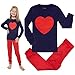 100% SUPER SOFT COTTON "HEART" BOYS & GIRLS 2 PIECE PAJAMA SET (SIZE 12M-7Y)