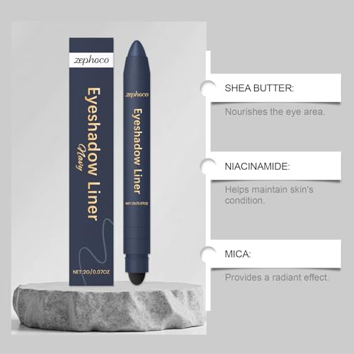 Delineador y sombra crema 2-en-1 azul marino 2G miniatura 4