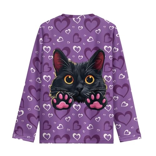 Image of Girls Long Sleeve Shirts Casual Crewneck Soft T-shirts for Girls 3-16 Years Old