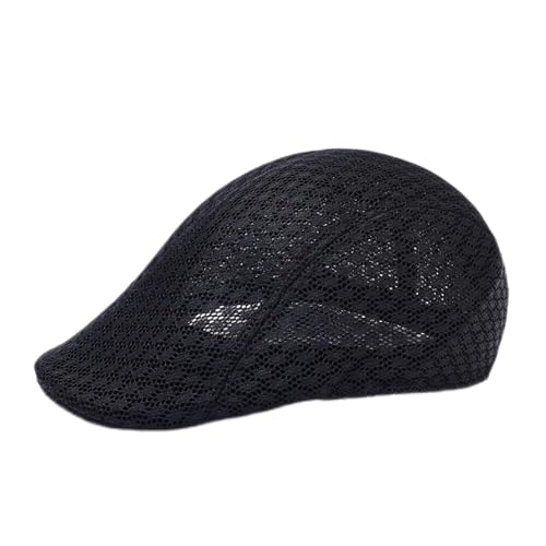 WOUND Newsboy Hats for Men Breathable Mesh Hollow Berets Hat for Men Spring Summer Beret Quick-Drying Duckbill Sun Hats Pain