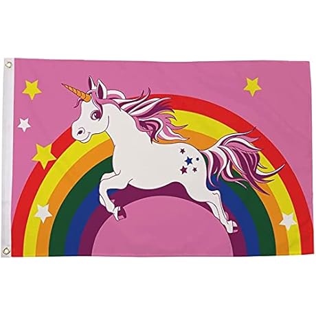 AZ FLAG Unicorn Rainbow Flag - 3x5 Ft - LGBT Polyester Banner
